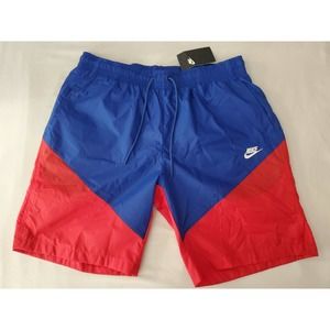 Nike Sportswear Windrunner Track Shorts Blue Red